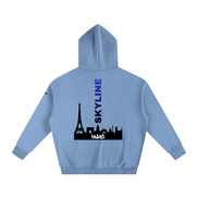 Blue Paris Fleeced Hoodie