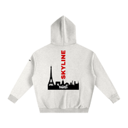 Red Paris Fleeced Hoodie
