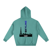 Blue Paris Fleeced Hoodie