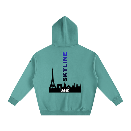 Blue Paris Fleeced Hoodie