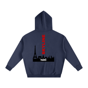 Red Paris Fleeced Hoodie