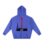 Red Paris Fleeced Hoodie