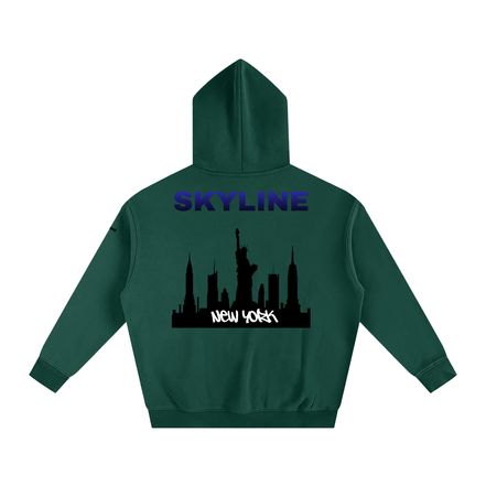 Blue New York Fleeced Hoodie