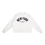New York Fleece Mock-Neck Crew Sweatshirt