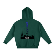 Blue Paris Fleeced Hoodie