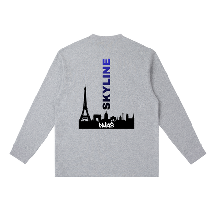 Blue Paris Long-Sleeve T-Shirt