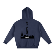 Black Paris Fleeced Hoodie