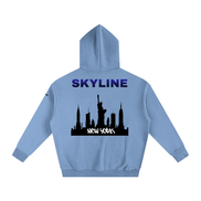 Blue New York Fleeced Hoodie