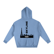 Black Paris Fleeced Hoodie