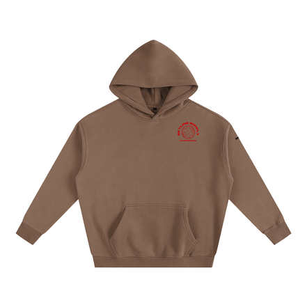Red Paris Fleeced Hoodie