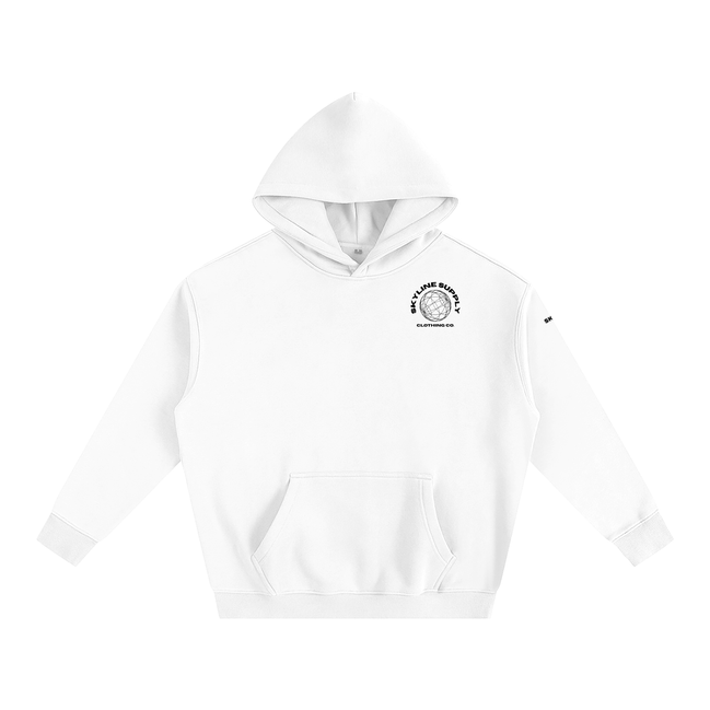 Black Paris Fleeced Hoodie