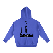 Black Paris Fleeced Hoodie