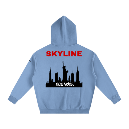 Red New York Fleeced Hoodie