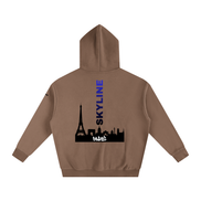 Blue Paris Fleeced Hoodie