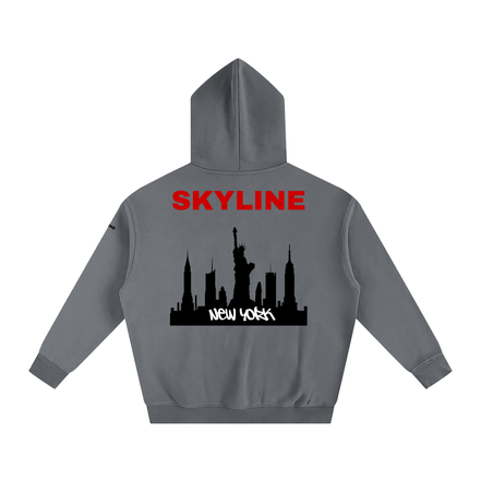 Red New York Fleeced Hoodie