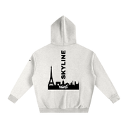 Black Paris Fleeced Hoodie
