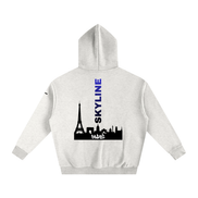 Blue Paris Fleeced Hoodie