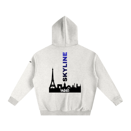 Blue Paris Fleeced Hoodie