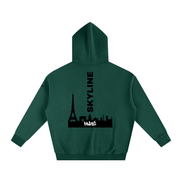 Black Paris Fleeced Hoodie