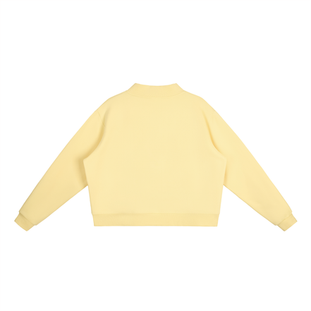 Paris Fleece Mock-Neck Crew Sweatshirt