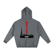 Red Paris Fleeced Hoodie