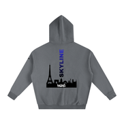 Blue Paris Fleeced Hoodie