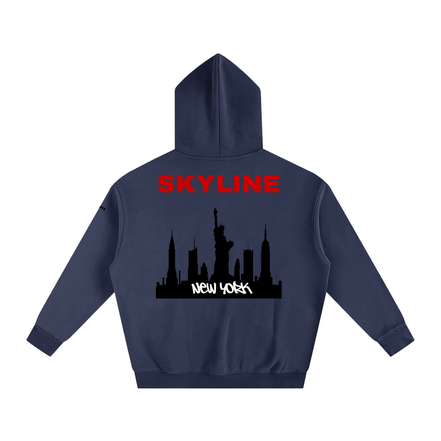 Red New York Fleeced Hoodie