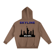 Blue New York Fleeced Hoodie