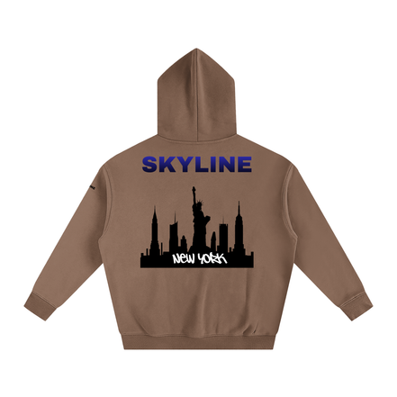 Blue New York Fleeced Hoodie