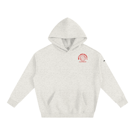 Red Paris Fleeced Hoodie