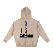 Blue Paris Fleeced Hoodie