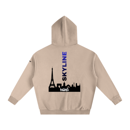 Blue Paris Fleeced Hoodie