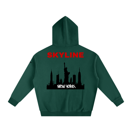 Red New York Fleeced Hoodie