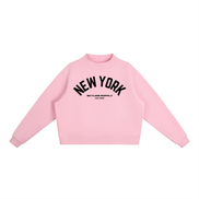 New York Fleece Mock-Neck Crew Sweatshirt