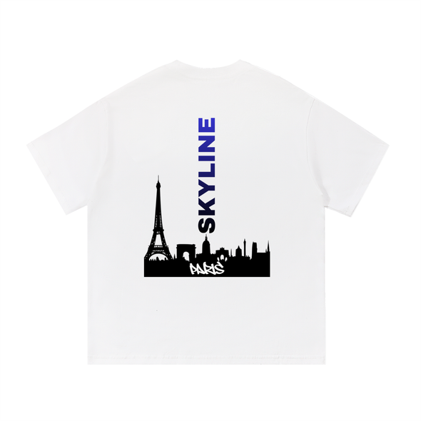 Blue Paris Cotton T-Shirt