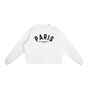 Paris Fleece Mock-Neck Crew Sweatshirt