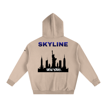 Blue New York Fleeced Hoodie
