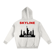 Red New York Fleeced Hoodie