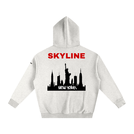 Red New York Fleeced Hoodie
