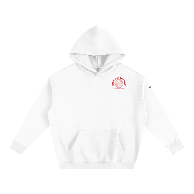 Red New York Fleeced Hoodie