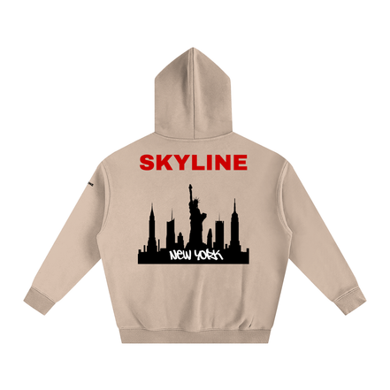 Red New York Fleeced Hoodie