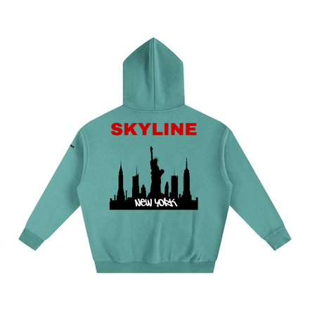 Red New York Fleeced Hoodie