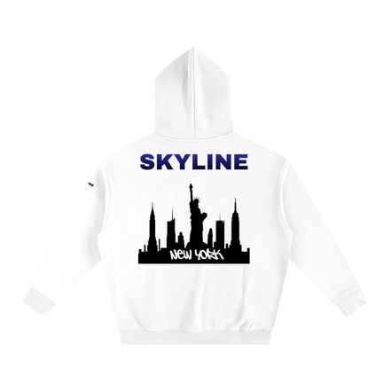 Blue New York Fleeced Hoodie