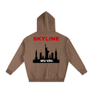 Red New York Fleeced Hoodie