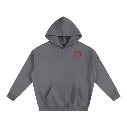 Red Paris Fleeced Hoodie