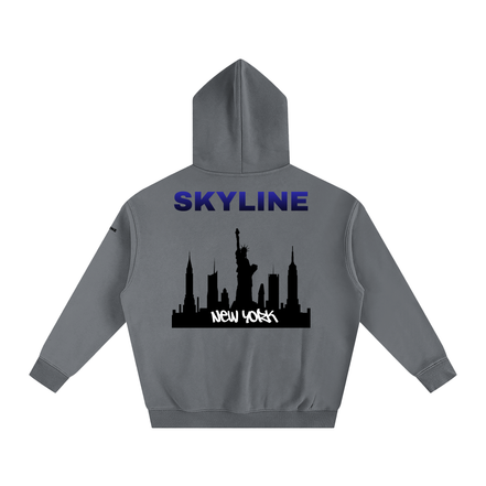 Blue New York Fleeced Hoodie