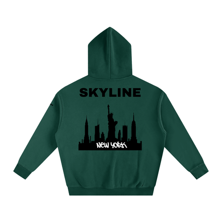 Black New York Fleeced Hoodie