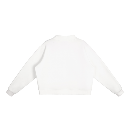 Paris Fleece Mock-Neck Crew Sweatshirt