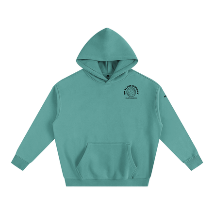 Black Paris Fleeced Hoodie