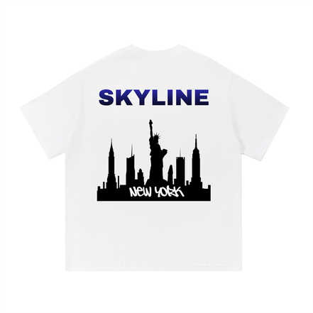 Blue New York Cotton T-Shirt